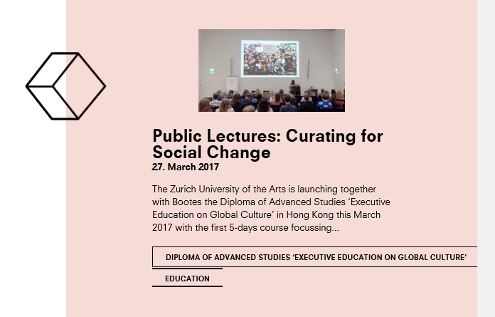 Public Lectures: Curating for Social Change